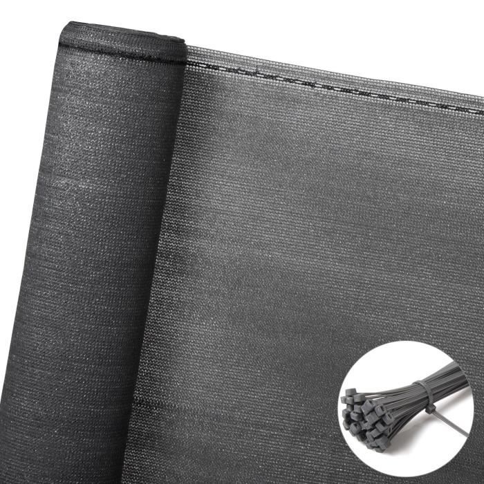WOLTU Brise vue renfoncé pour balcon, Protection contre le vent, le soleil, la poussière, 1.5 x 25m, Anthracite(Anthracite/1 x 10 m)
