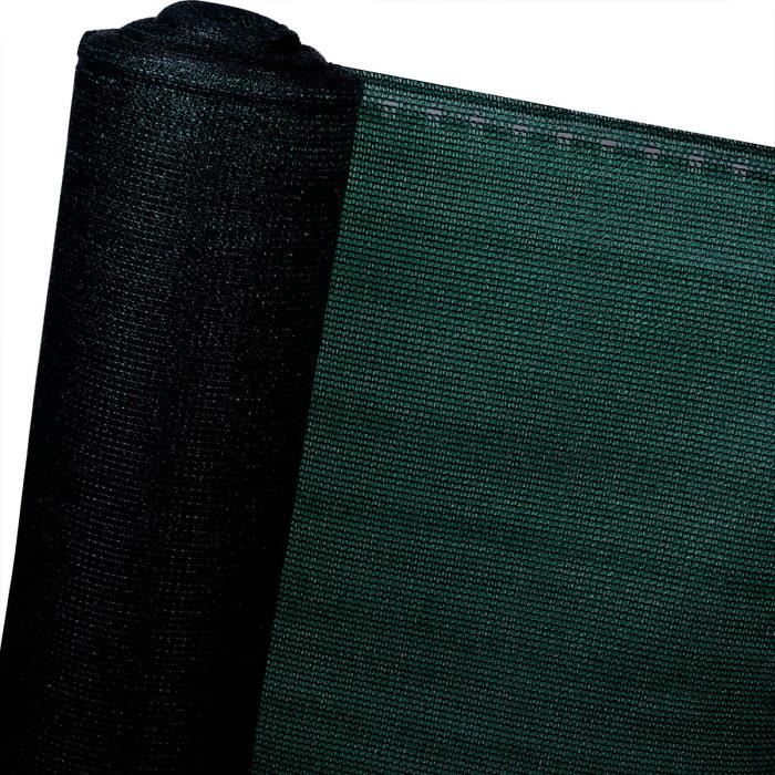 WOLTU Brise vue renfoncé pour balcon, Protection contre le vent, le soleil, la poussière, 1.5 x 25m, Vert Foncé(Vert/1 x 10 m)