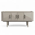 Buffet en bois avec quatre portes en finition grise 150 x 45 x 70cm