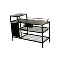 BRASERO Chariot pour Plancha - 128x60x89 cm - Pour plancha jusqu'à 4 feux - Métal - Noir(128x60x89cm)