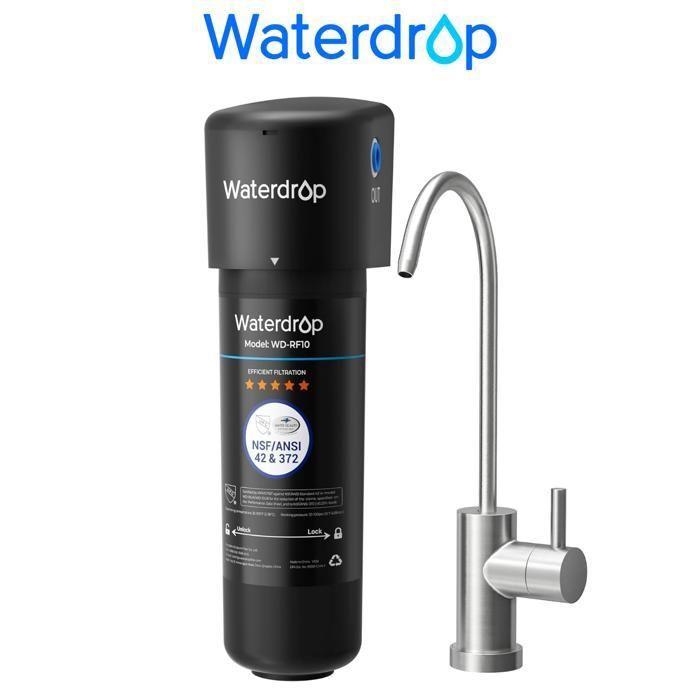 Waterdrop 10UB Système de Filtre à Eau Sous Évier avec Robinet Dédié, 11K Gallons de Filtration D'eau de Grande Capacité(10UB)