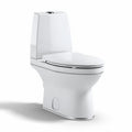 Toilette en céramique blanche avec système à chasse d'eau intégrée 70 x 40 x 80cm