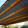 TECPLAST Toile Pergola Gris anthracite 4x5 m LP506PR - Garantie 5 ans - Bâche Pergola ou Tonnelle étanche en PVC pour terrasse(Beige foncé/2 x 3 m)