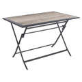 Table de jardin pliante rectangulaire Azua gris smoke 4 places en aluminium traité époxy - Hespéride(Gris/2 places)