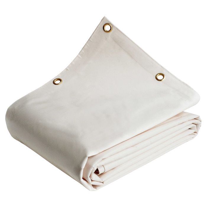 TECPLAST Bâche pour Carport 3x6 m LP640CP Blanc Crème - Garantie 8 ans - Toile PVC étanche pour abri de voiture(Blanc crème/2 x 3 m)