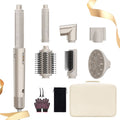 Brosse Soufflante Multifonction à haute vitesse 7 en 1 1400W | Ionique  NTC | Lisseur  Boucleur Auto | 12 Modes | Or Champagne(Or champagne)