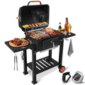 Kotezu Barbecue Charbon de Bois, Couvercle et Bac à Charbon Réglable, Structure solide et durable(Barbecue carré 2.0)