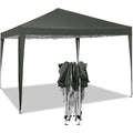 WOLTU Tonnelle de Jardin, Tente Pliante, Protection du Soleil UV 50+, Facile à Installer Hauteur Réglable 3x3m, Gris(Anthracite)