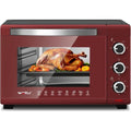 WOLTU Mini Four électrique 28 litres, Mini Four à Pizza à Pain grillé avec minuterie 100-230 ℃ 1600W,Rouge  +Noir(Rouge+Noir)