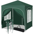 WOLTU Tonnelle de Jardin 2x2m, Pergola Pliante, Barnum avec 4 Parois Latérales, Hauteur Réglable, Gazebo Imperméable, Anti-UV, Vert(Beige)