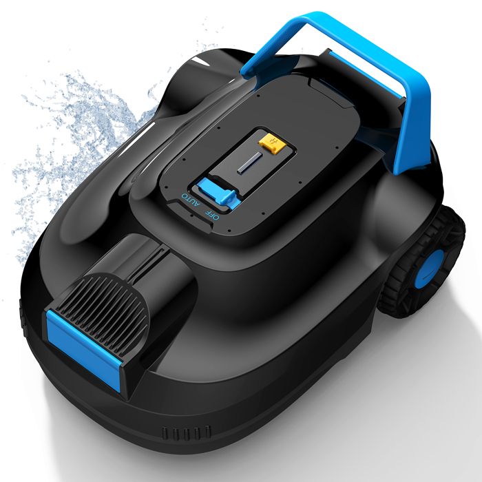 Robot Piscine Sans Fil AIRROBO CP02, Nettoyage Fond 3000LPH,  Autonomie 120 mins, Filtre 250μm, Pour Piscines Hors-Sol Eau ≤3m, Noir(Noir/CP02/120 min)