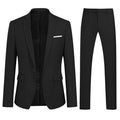 Allthemen Costume Homme Mariage Blazer Affaire Cérémonie Slim fit Veste et Pantalon Deux pièce Noir(XS)