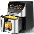 Friteuse XXL 8,5L Air Fryer avec Fenêtre de Visualisation  Écran Couleur, 12 Programmes, 1800W, Nettoie Facilement, Noir(8/1800W)