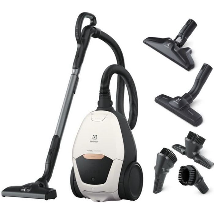 Aspirateur traineau Electrolux PD82-ALRG - 500W - 57dB - Blanc - Sac - SmartMode - PureSound(Kit allergie)