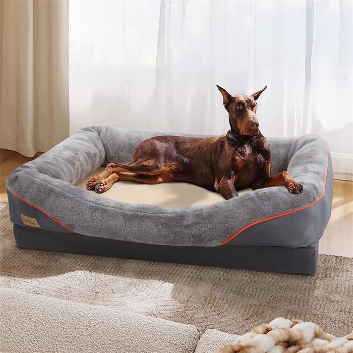 Panier Chien Orthopédique - UNHO - XXL - 120x90x30cm - Déhoussable - Lavable(2XL (120 x 90 x 10 cm))