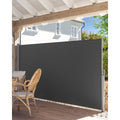 Store latéral - SONGMICS - Pare-soleil et Brise-vue - Gris Anthracite GSA164G01 - 160 x 400 cm(Gris foncé/160 x 350 cm/Acier)
