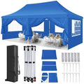 Barnum Pliant 3x6 Tonnelle de Jardin Exterieur Imperméable Tente Reception avec 6 Parois Latérales Tonnelle Tente UV 50+, Bleu clair(Blanc/3 x 3 m)