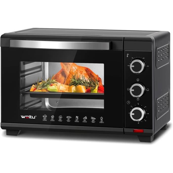 Mini four électrique WOLTU - 28L - 1600W - Noir(Noir)