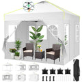 Tonnelle Pliante 3x3 Tonnelle De Jardin Exterieur ImperméAble Tente De Reception Avec 4 Panneaux LatéRaux,Uv 50+,Blanc(Blanc/3 x 3 m (Avec Ventilation))