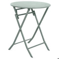 Table de jardin pliante ronde Greensboro vert olive 2 places en acier traité époxy - Hespéride(Vert/2 places)